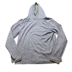 Lululemon Mens Blue Gray Pullover Hoodie Sweatshirt Performance Athletic M/L‎